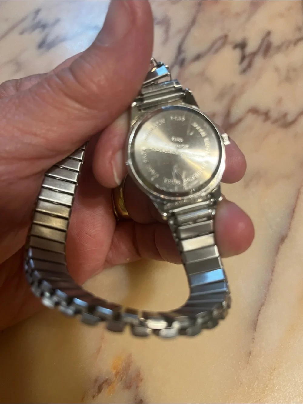 Stainless Steel Women's Crystal Accent Watch - Silver/White